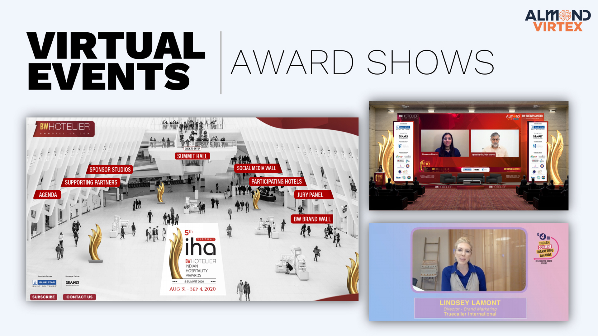 Almond Virtex Virtual Event Platform - Award Shows